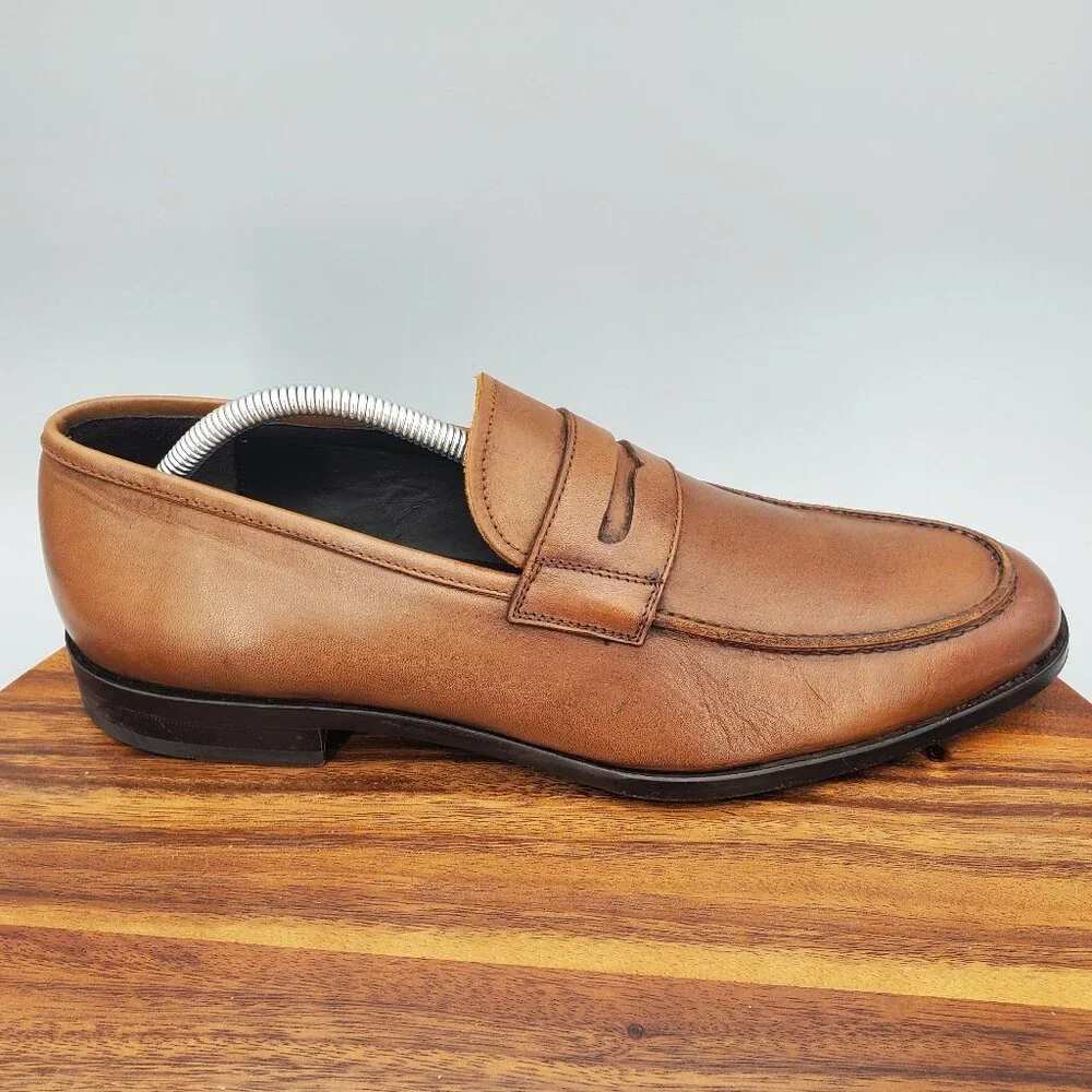 To Boot New York Penny Loafers Men's 11 Brown Leather Slip On Casual Dress Shoes